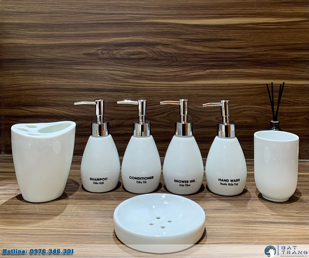 Lựa chọn hơn 100 mẫu bình dầu gội sữa tắm bằng gốm sứ Bát Tràng in logo doanh nghiệp cao cấp20
