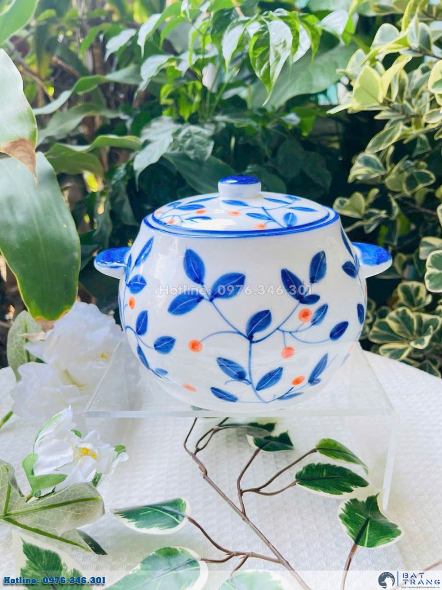 Âu đựng mỡ gốm sứ Bát Tràng vẽ tay (mẫu 3) 4