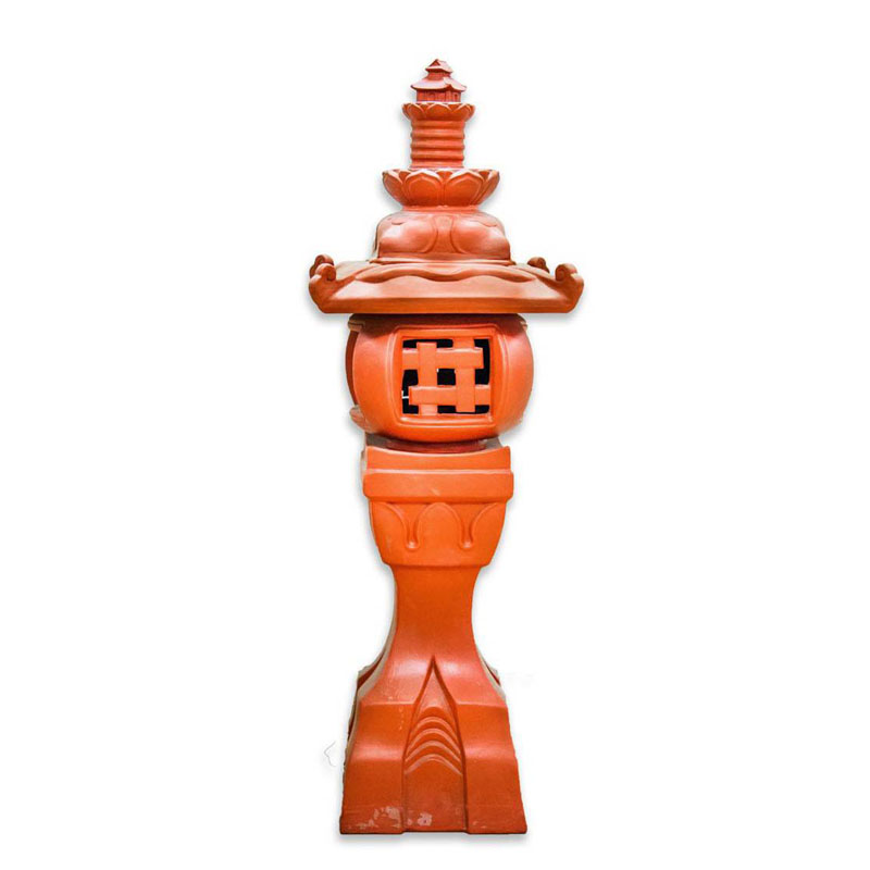 Đèn Đứng Tròn - Gốm đất đỏ