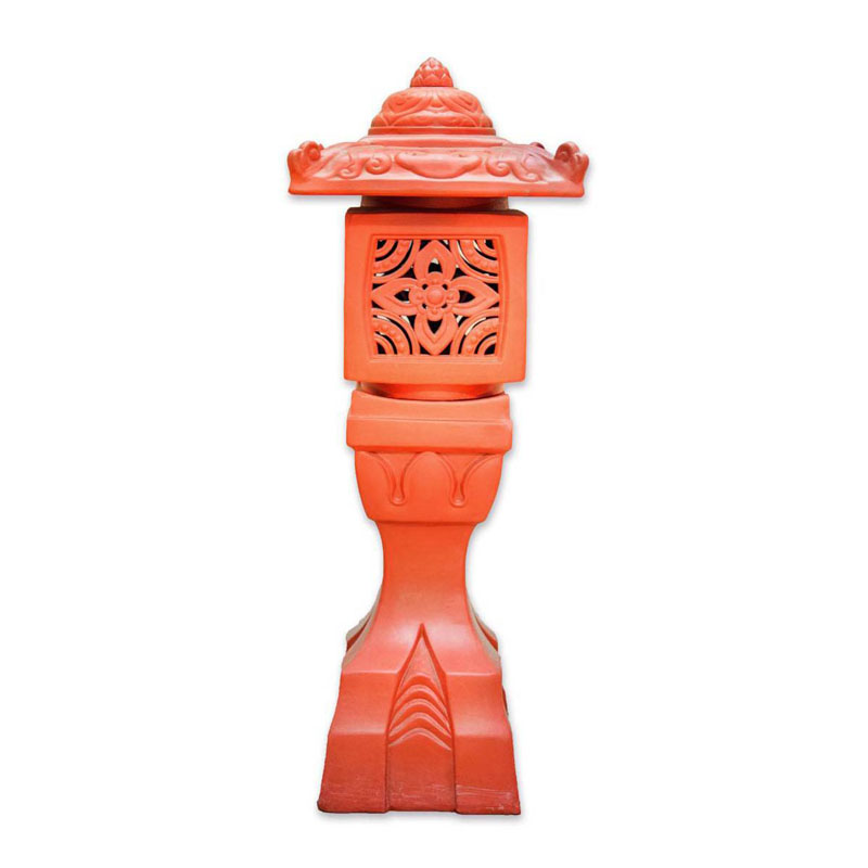 Đèn Đứng Vuông - Gốm đất đỏ