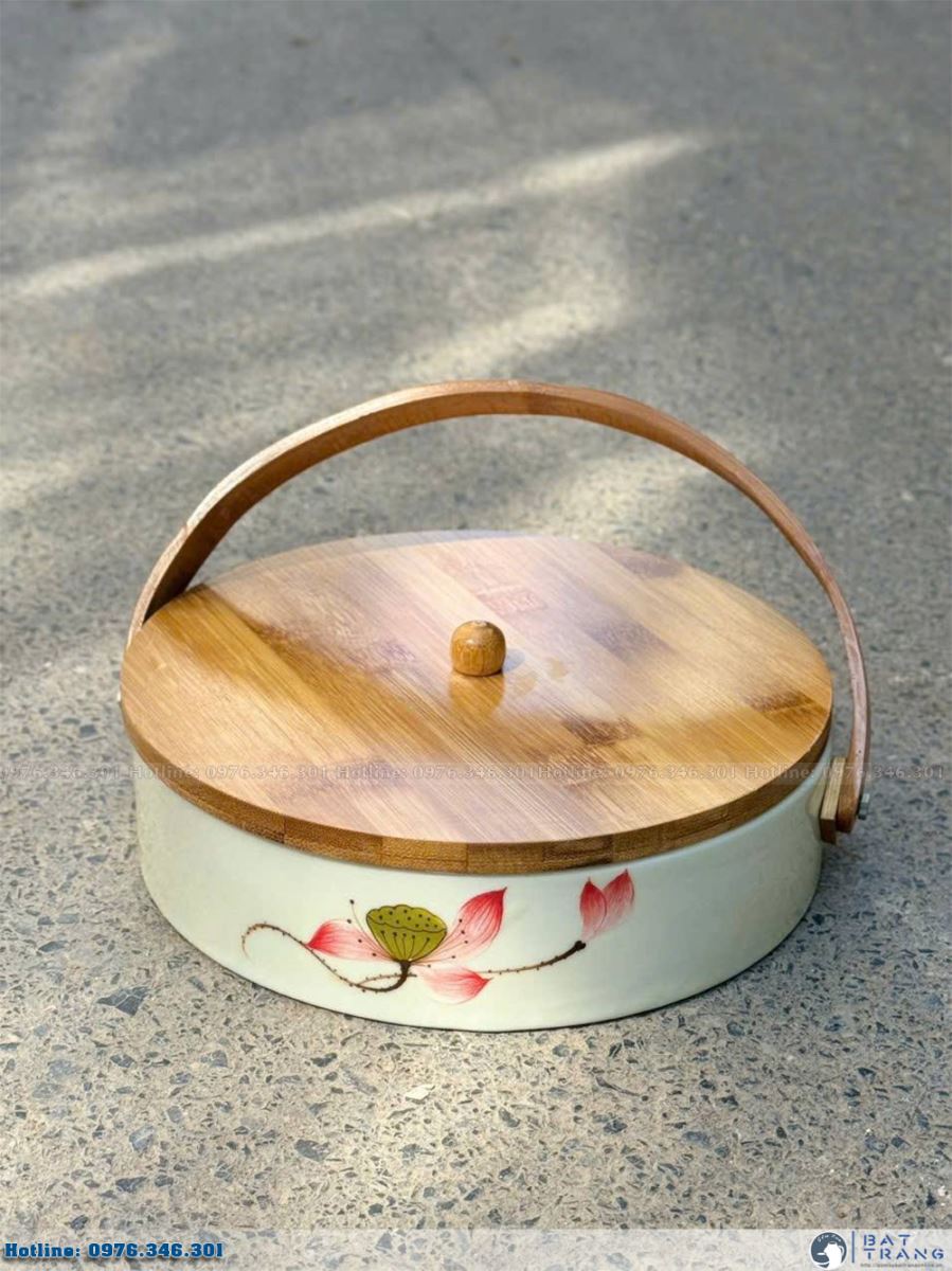 Khay mứt Tết gốm sứ Bát Tràng cho mùa Tết Bính Ngọ 2026 4