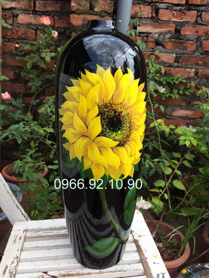 Lọ hoa hướng dương cao cấp ( 60cm )